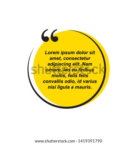 Quotes shapes. Text boxes remark sentences quotes vector typography frame template