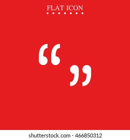 Quotes sign icon.