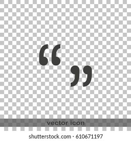 Quotes sign icon.