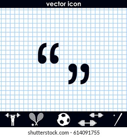 Quotes sign icon.