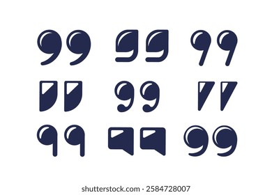 Quotes simple geometric black and white set