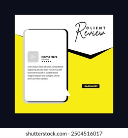 Quotes Square Social Media Post. Simple Trendy Quotes Design Template for Story, Testimonial, Review, Speech, Feedback, etc.
