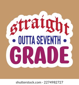 Quotes:- straight outta seventh grade
 
Can you use this design for personal and commercial work? T-shirts, sweaters, jumpers, mugs, stickers, pillows, hoodies and, any printable products
 svg