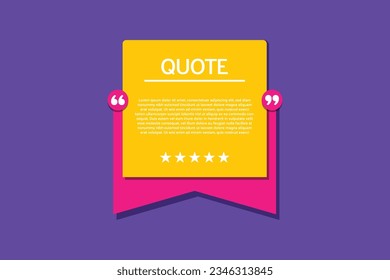 Quotes or testimonial blank template design