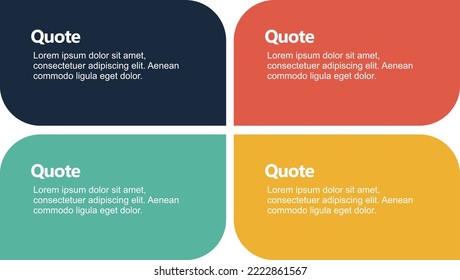 Quotes text bubbles in various geometric shapes