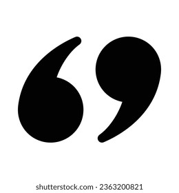 Quotes Vector Glyph Icon For Personal And Commercial Use.
