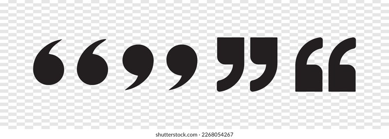 Quotes vector icon collection. Talk bubble speech icon. Quotation marks.Black quotes icon collection