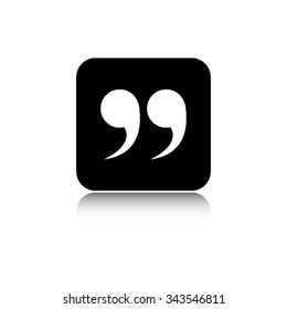 quotes - vector icon  with shadow