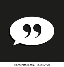 quotes -  vector icon with shadow