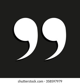 quotes -  vector icon with shadow