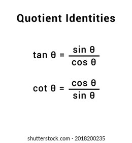 quotient identities formula trigonometric functions