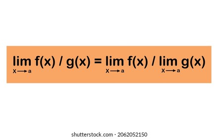 Quotient law for limits in mathematics