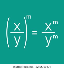 Quotient property of exponents. Quotient of powers in mathematics.