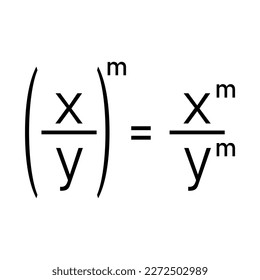 Quotient property of exponents. Quotient of powers in mathematics.