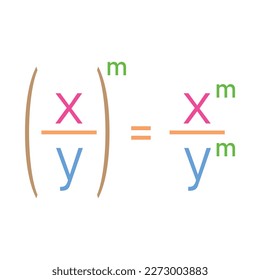 Quotient property of exponents. Quotient of powers in mathematics.