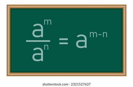 Quotient property of exponents. Quotient of powers in mathematics. Mathematics resources for teachers and students.