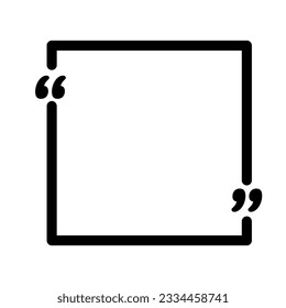 Quoting box. Quote frame with quotation marks.