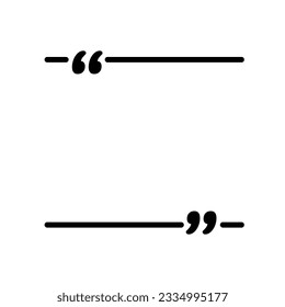 Quoting box. Quote frame with quotation marks.