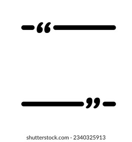 Quoting box. Quote frame with quotation marks.