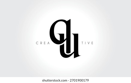 QUqu Elegant Serif Monogram Logo – Luxury Lowercase Typographic Lettermark for Modern Branding