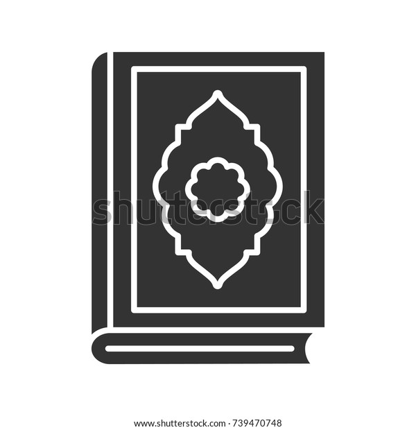 Quran Book Glyph Icon Islamic Religion Stock Vektorgrafik Lizenzfrei