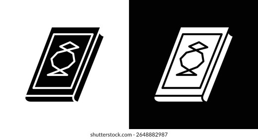Quran book icon of a flat style vector