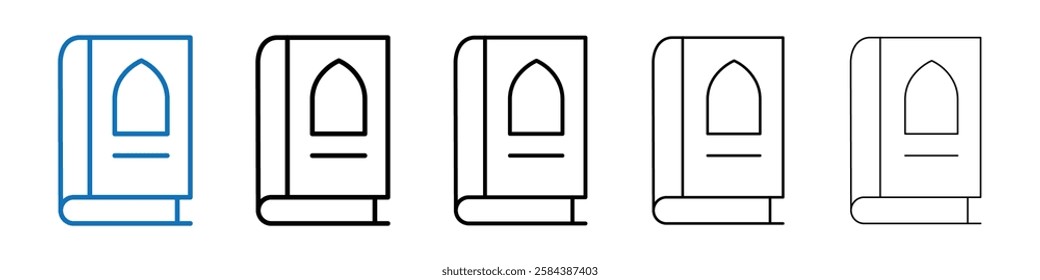 Quran book icon Outline vector logo for web ui