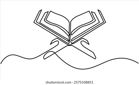 Quran continuous one line drawing