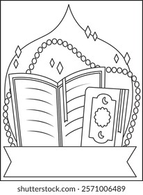 Quran Drawing Vectors  Illustrations for Free .Quran Coloring Page For Kids And Adults.