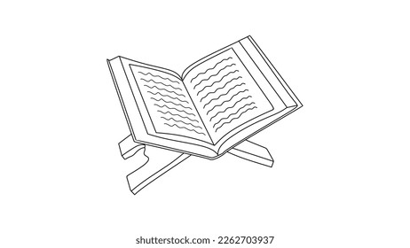 quran element isolated on white background.