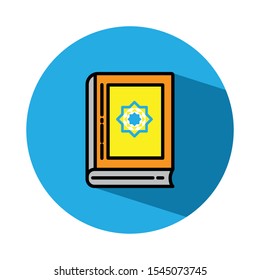 Quran flat icon, design template vector