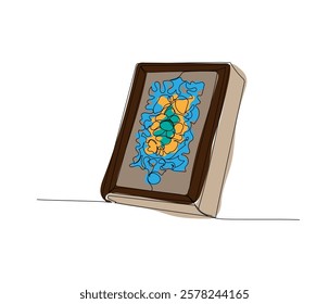 Quran, the holy book of Muslims Koran one color line art. Continuous line drawing of online Muslims, Islam, traditions, clothing, folk, oriental.