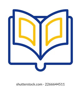 quran icon duocolor blue yellow style ramadan illustration vector element and symbol perfect. Icon sign from modern collection for web.