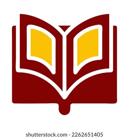 quran icon duotone red yellow style ramadan illustration vector element and symbol perfect. Icon sign from modern collection for web.
