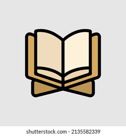 Quran icon in filled line style about ramadan, use for website mobile app presentation