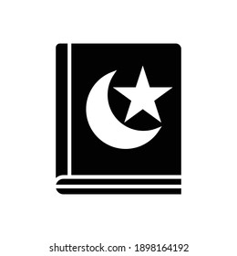Quran icon glyph style vector for your design