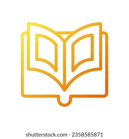 Quran icon gradient yellow orange colour ramadan illustration vector element and symbol perfect.