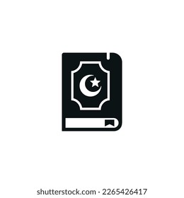 Quran icon isolated on white background. Islamic icon vector. Ramadan icon vector