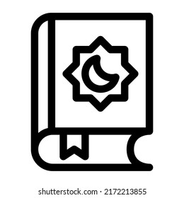 Quran-Symbol, Outline-Stil, Vektorgrafik bearbeitbar