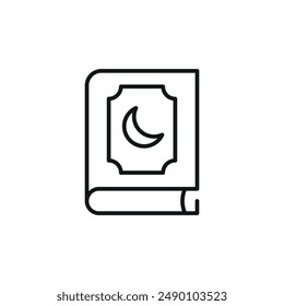 Quran icon. Simple Quran icon for social media, app, and web design. Vector illustration.