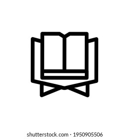 Koran-Symbol. Dünne lineare Quadrate Symbol einzeln auf weißem Hintergrund aus der Religionskollektion. Zeilenvektorzeichen, Symbol