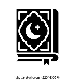 plantilla de logotipo de ilustración de vector de icono de quran aislado en fondo blanco