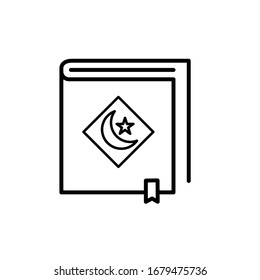 quran icon vector outline style design