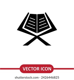 Quran icon vector simple flat illustration on white background..eps