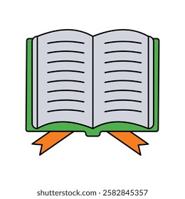 quran icon with white background vector stock illustration