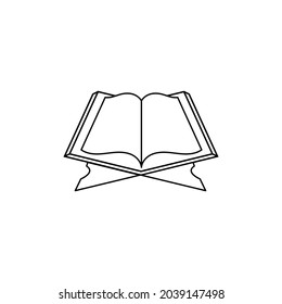 Quran islam icon design template illustration isolated