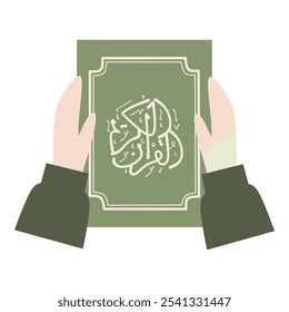 Quran islamic book flat vector illustration