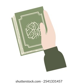 Quran islamic book flat vector illustration