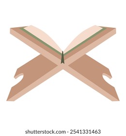 Quran islamic book flat vector illustration