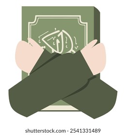 Quran islamic book flat vector illustration